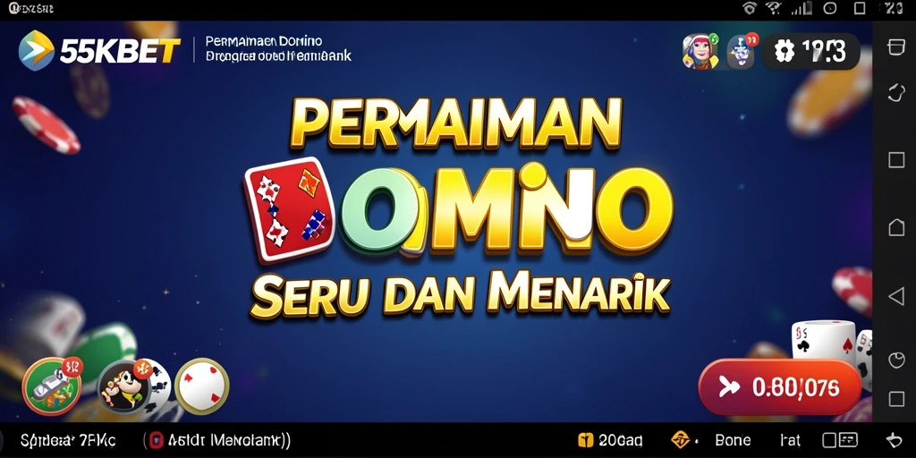 Tampilan gameplay domino yang seru di 55KBET.
