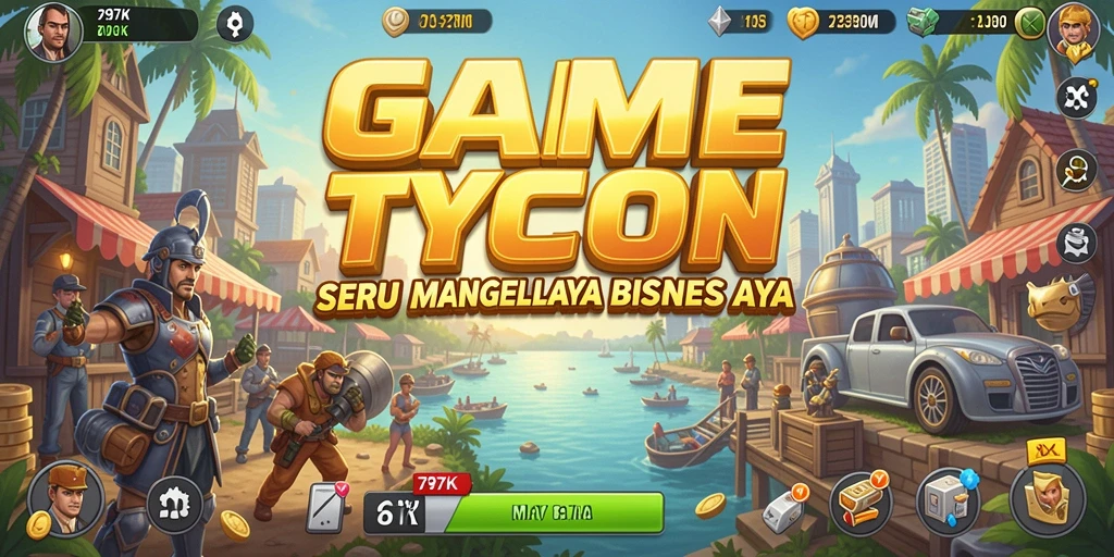 Tampilan gameplay <strong>797K</strong> yang menampilkan keseruan mengelola bisnis.