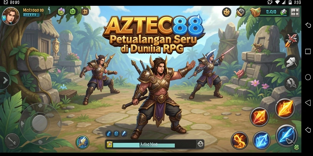 Tangkapan layar menampilkan aksi mendebarkan dalam AZTEC88.