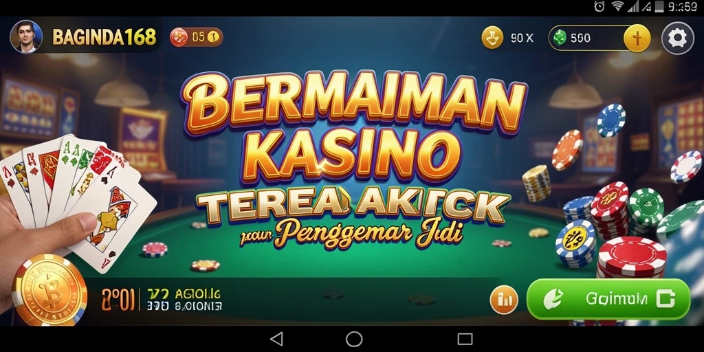 Screenshot utama BAGINDA168 menunjukkan gameplay mendebarkan dari permainan kasino.