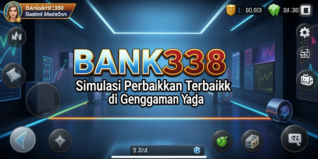 Tampilan gameplay BANK338 yang menggambarkan simulasi perbankan.