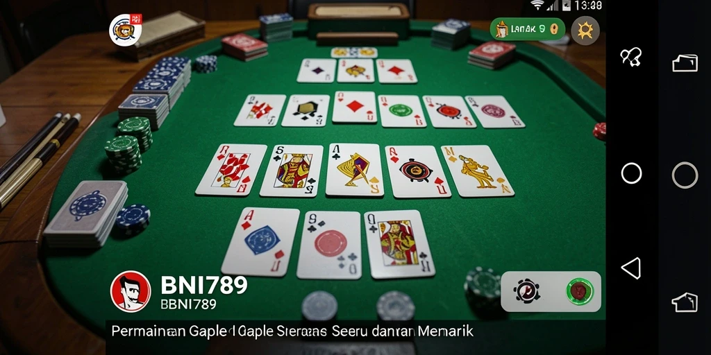Tampilan gameplay Gaple yang seru di BNI789.