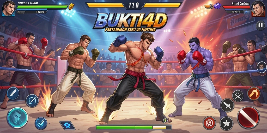 Tampilan game BUKTI4D dengan adegan pertarungan seru.