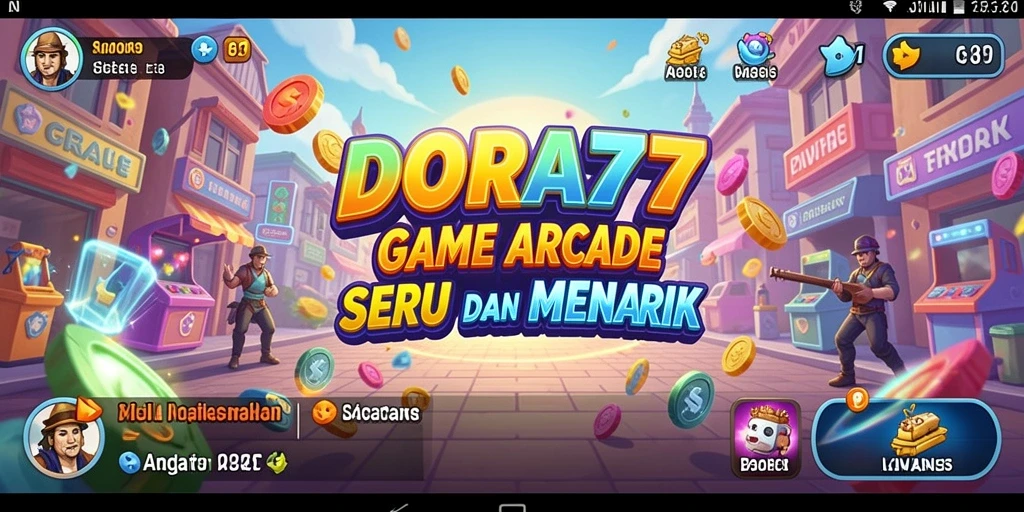 Tampilan gameplay DORA77 yang seru dengan tantangan menantang.