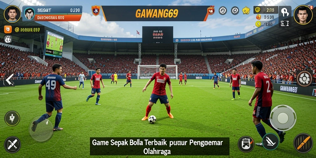 Tampilan gameplay GAWANG69 yang menampilkan pertandingan sepak bola seru.