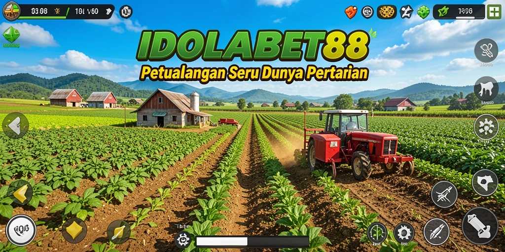 Tampilan gameplay seru dari IDOLABET88 dengan berbagai aktivitas pertanian.