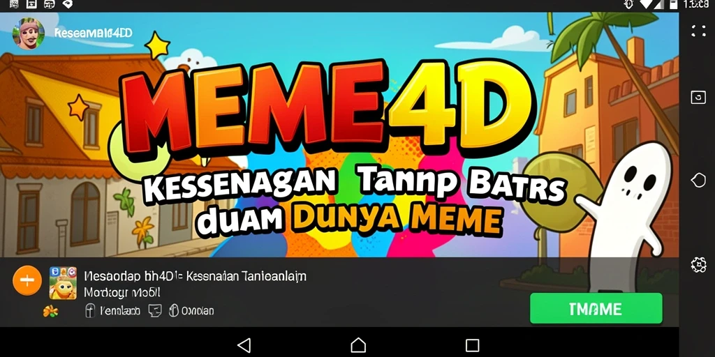 Tampilan gameplay <strong>MEME4D</strong> yang seru dengan berbagai macam meme.