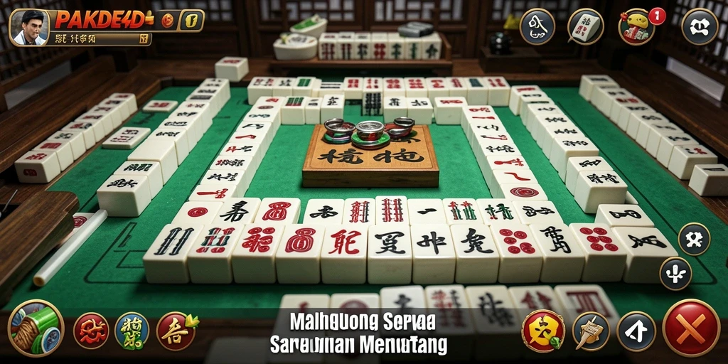 Tampilan gameplay Mahjong di PAKDE4D yang seru dan interaktif.