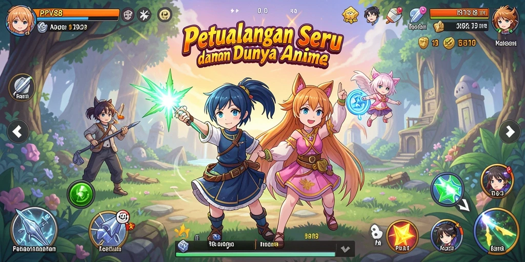 Tampilan gameplay PPV88 menampilkan pertarungan karakter anime yang menegangkan.