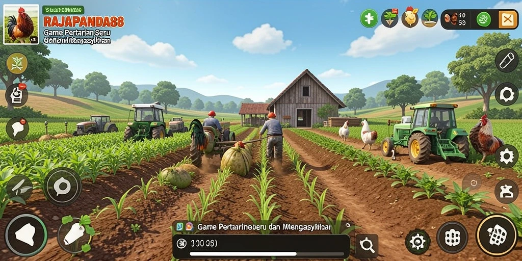 Gameplay seru dan menarik dalam RAJAPANDA88 dengan pengalaman bertani yang menyenangkan.