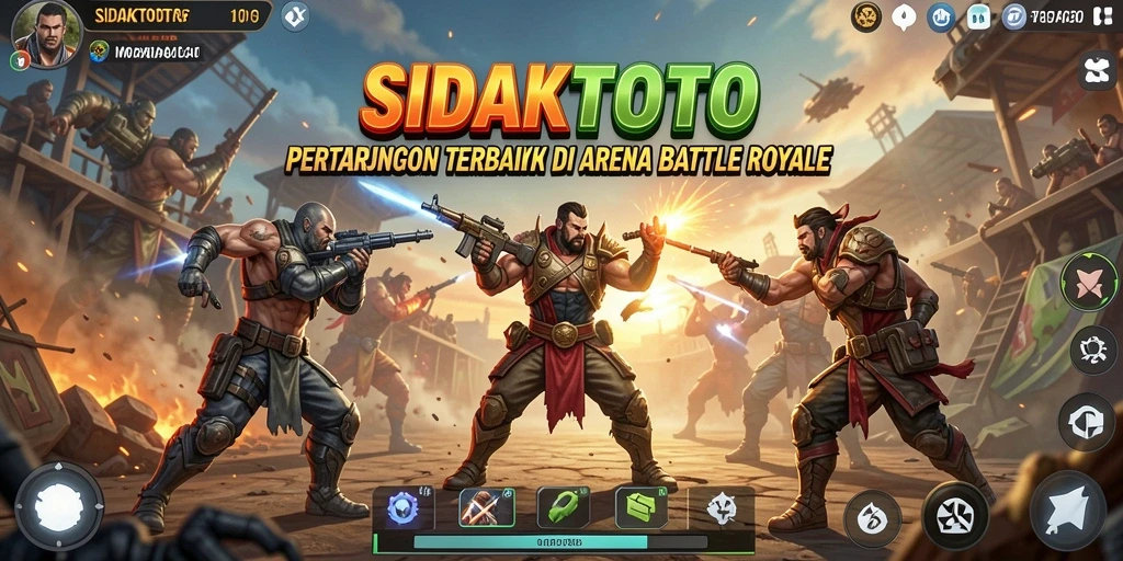 Tampilan gameplay mendebarkan di SIDAKTOTO Battle Royale.