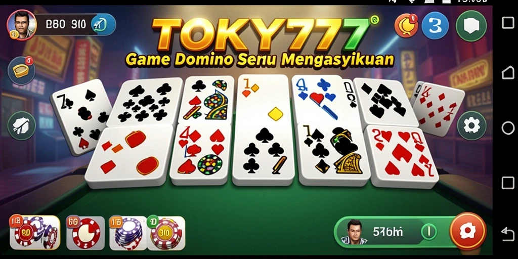 Tangkapan layar utama TOKYO77 menampilkan permainan Domino yang seru.