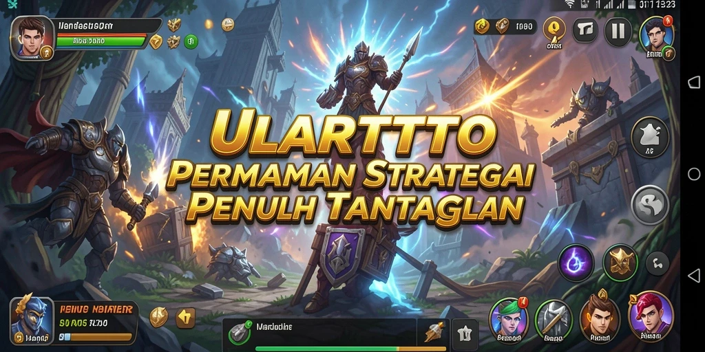 Tampilan gameplay ULARTOTO dengan aksi strategi yang mendebarkan.