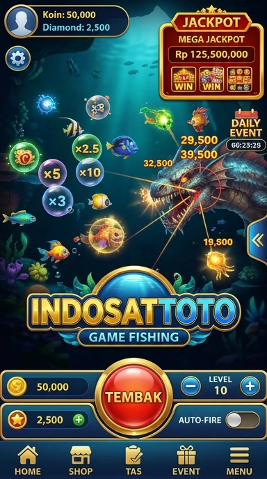 Tampilan antarmuka indosattoto yang menarik dan mudah digunakan.